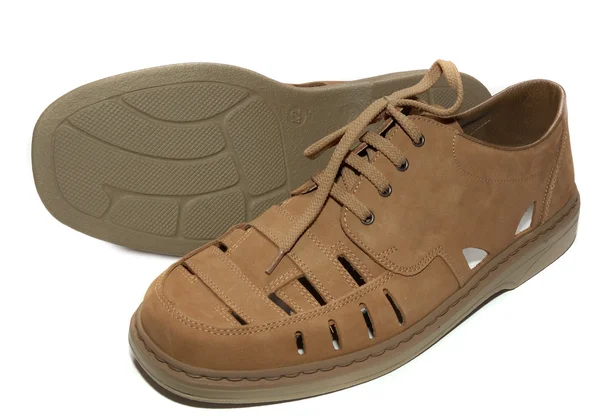 Pantofi barbati din piele maro — Fotografie, imagine de stoc