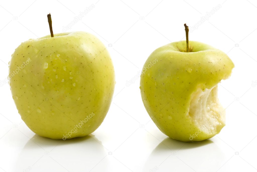 Apple with bite