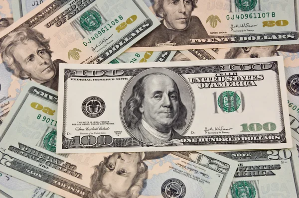 American money banknote background — стокове фото