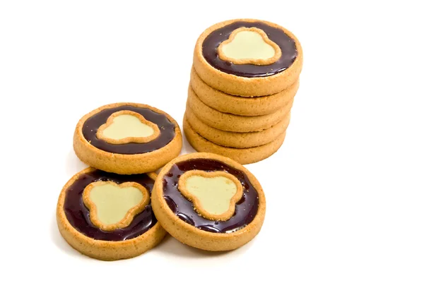 Biscuits sucrés avec confiture — Photo