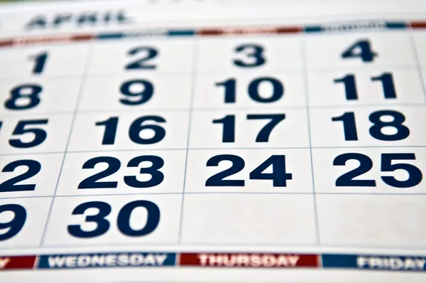 Calendar page — Stock Photo, Image