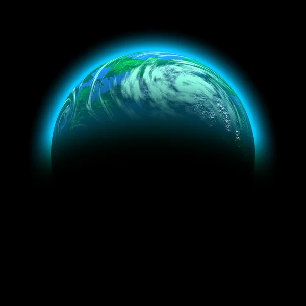 Ilustração do planeta verde — Fotografia de Stock