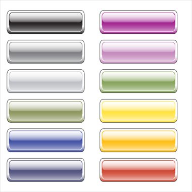 Color glossy buttons for the web clipart