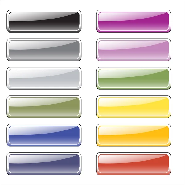 stock vector Color glossy buttons for the web