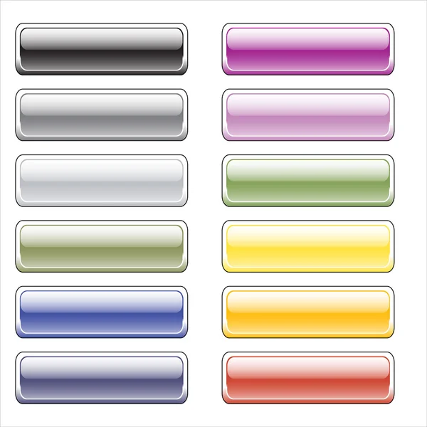 웹 광택 버튼 색상 — 스톡 벡터