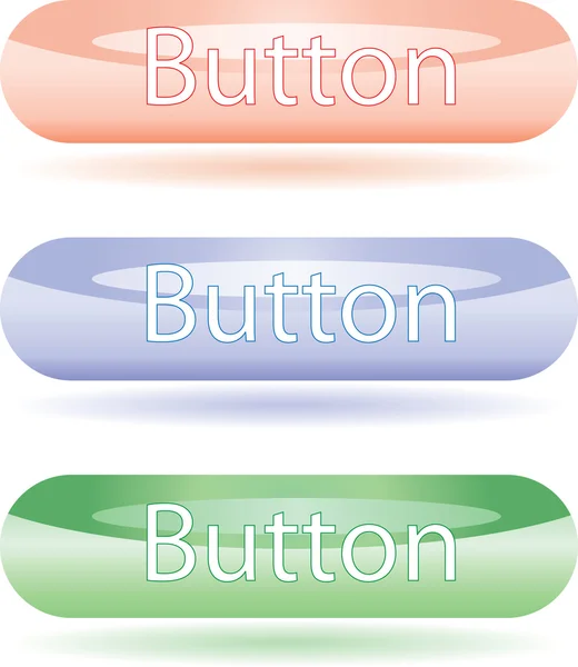 Colored shiny buttons for web. — Stock Vector