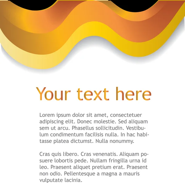 Fond doré avec espace pour le texte . — Image vectorielle