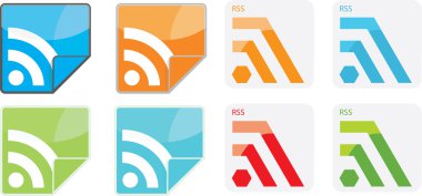 RSS icons set. clipart