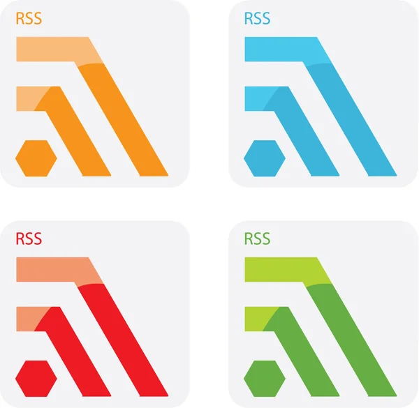 RSS ikoner set. — Stock vektor