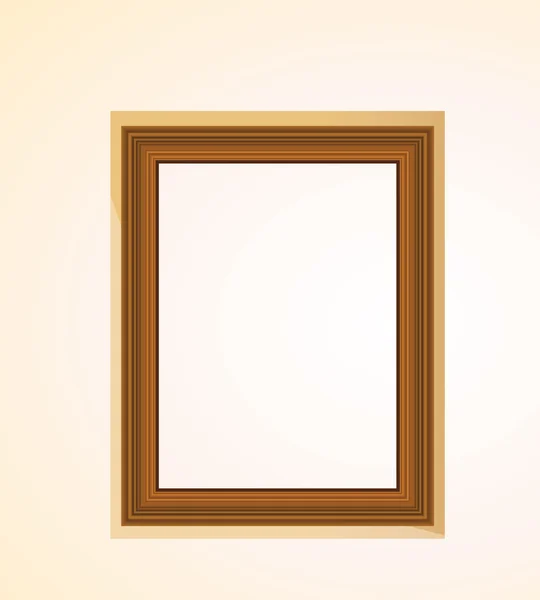 Realistic wooden frame for photo. — Stock Vector