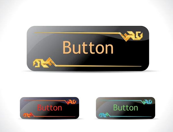 Πολυτελή κουμπιά για το έργο τέχνης σας για το web. — Διανυσματικό Αρχείο
