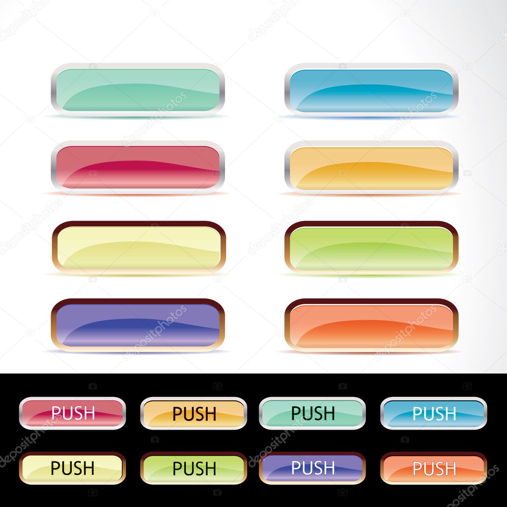 Set of vector luxury web buttons.