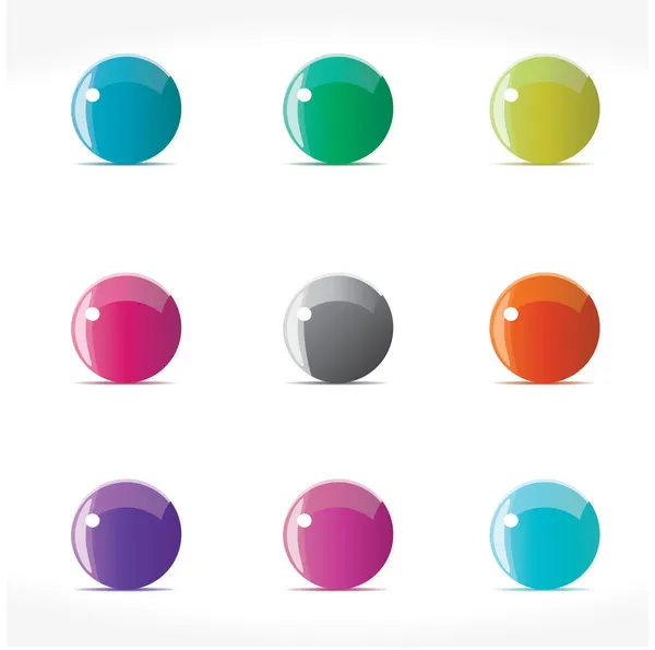 Globi colorati per il web . — Vettoriale Stock