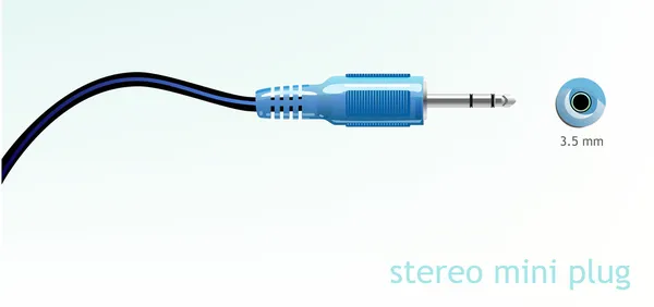 Audio mini plug. — Stock Vector