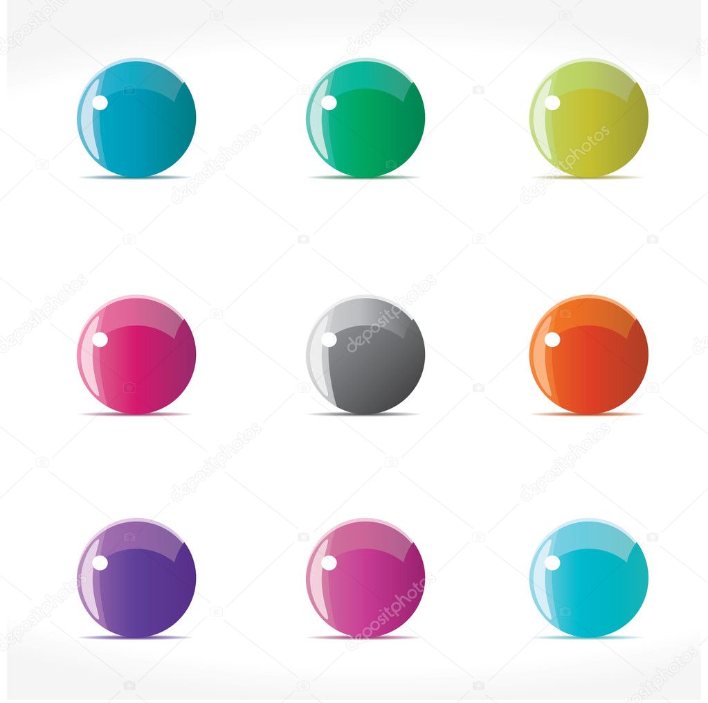 Colorful orbs for web.