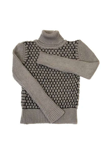 Stylish,modern grey sweater on a white. — Stock Photo, Image
