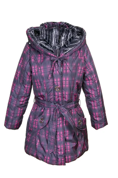 Jaqueta de inverno muito moderna com capuz em um — Fotografia de Stock