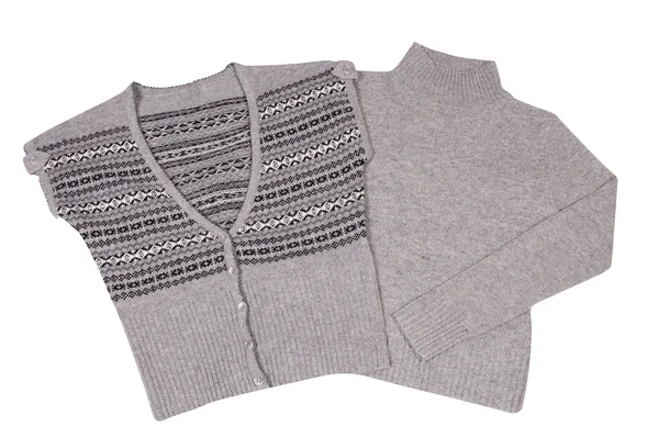 Moderne warm vest en trui op een w — Stockfoto