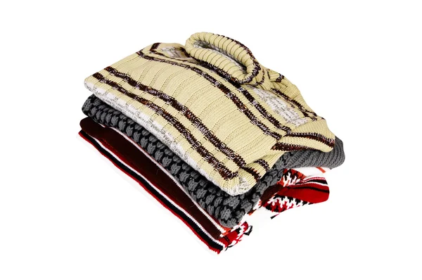 화이트에 세련 된, 따뜻한, 겨울 스웨터 — 스톡 사진
