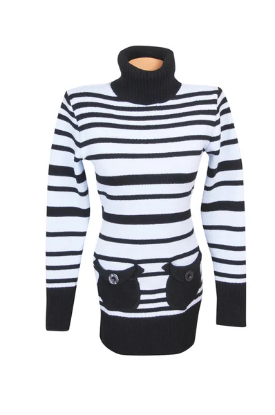 Fashionable striped cardigan on a white. — Stock Photo, Image