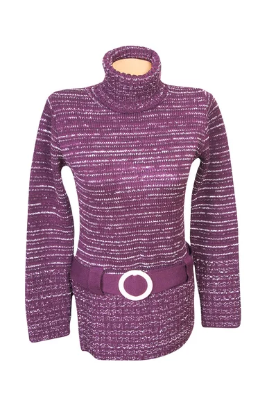 Stijlvolle violet tuniek op een wit.. — Stockfoto
