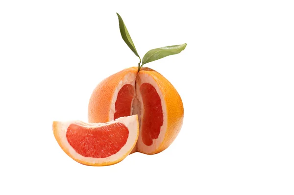 Grapefruit auf einer weißen . — Stockfoto