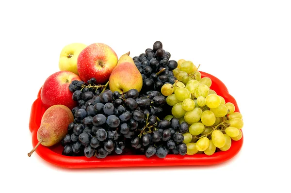 Frutta e grappoli d'uva . — Foto Stock