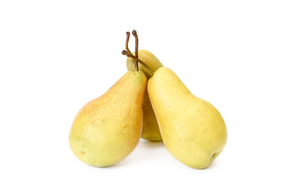Saftiga päron på en vit. — Stockfoto