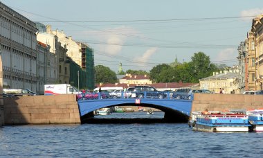 Blue bridge. clipart