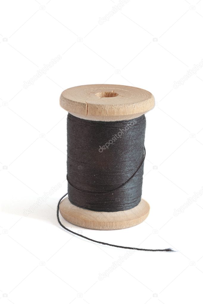Spool with black thread