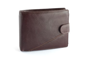Brown leather wallet 2 clipart