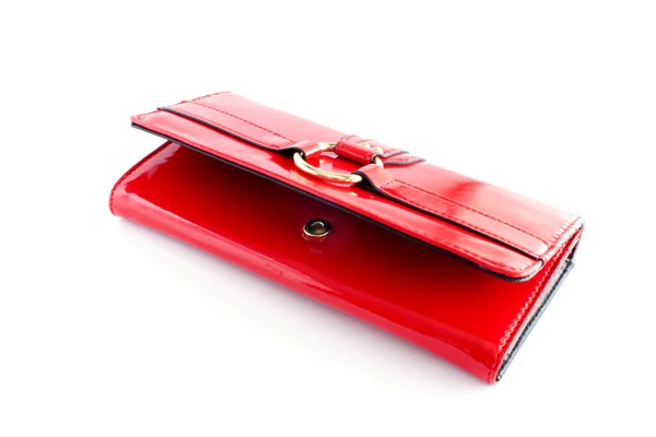 Rote Brieftasche der Frau — Stockfoto