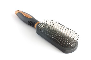 Black hairbrush clipart