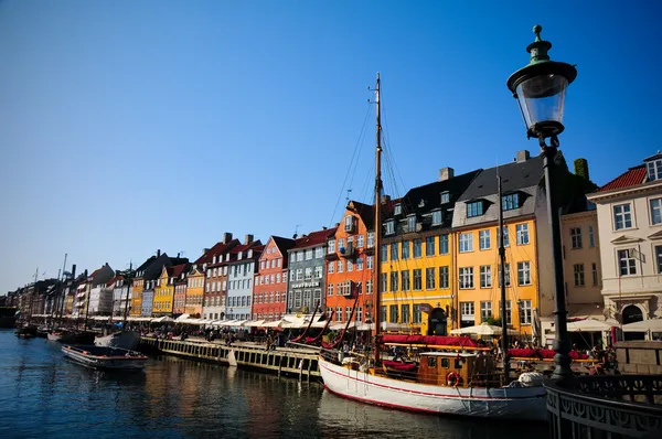 Нюхавн та забезпечує, Копенгаген — стокове фото