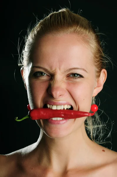 Girl of chili — Stock Photo, Image