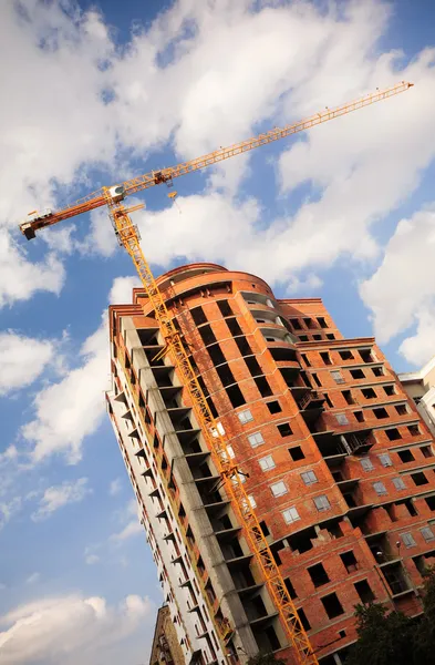 stock image Building and crane