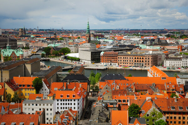 Kind from the roof of spire of The Church of Our Saviour in Copenhagen, Denmark
