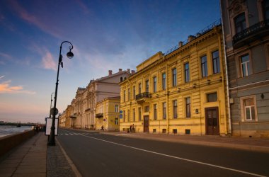 Embankment of the river of Neva clipart