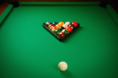 Billiard table for a pool clipart