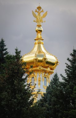 Peterhof. Dome of the Big Palace clipart