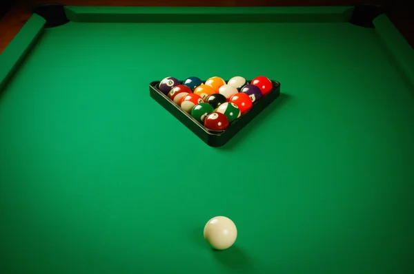 A pool biliárd asztal — Stock Fotó