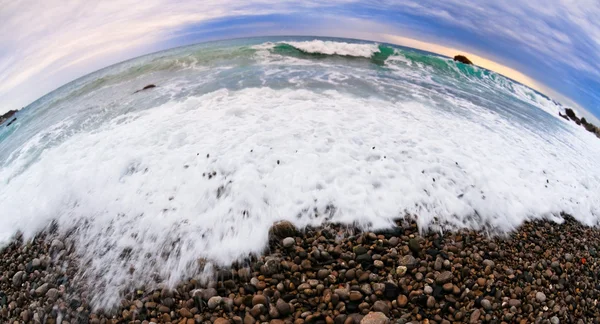 Stranden sköt fisheye — Stockfoto