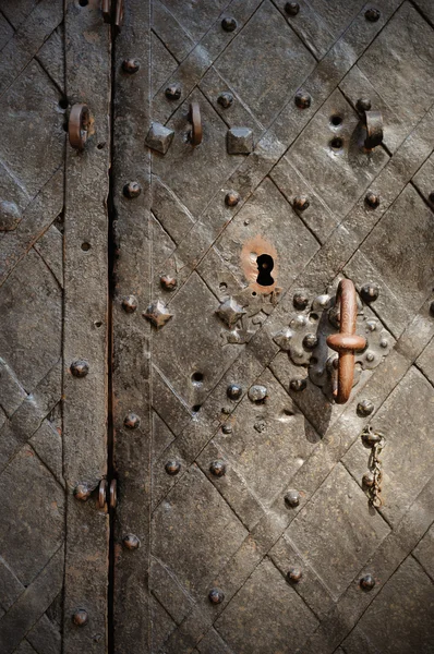 Fragment der alten schmiedeeisernen Türen — Stockfoto