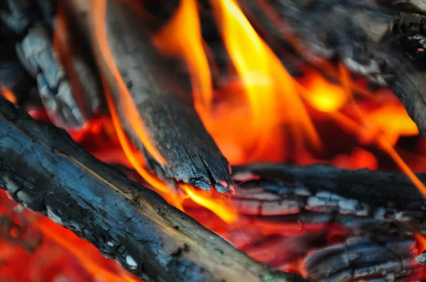 Madera en llamas — Foto de Stock