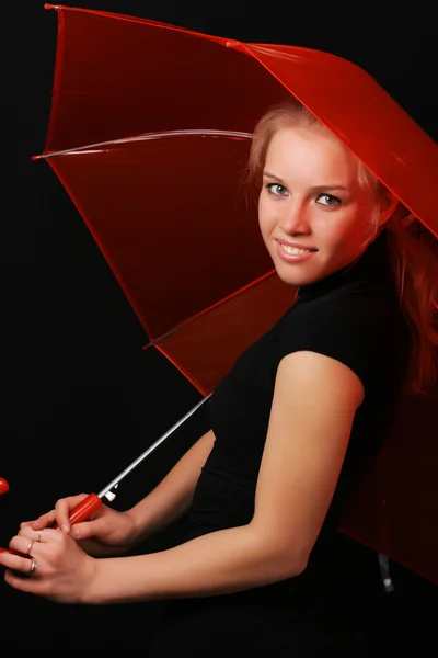 Guarda-chuva vermelho 3 — Fotografia de Stock