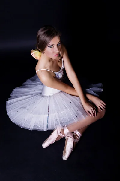 Baletka v bílém tutu — Stock fotografie