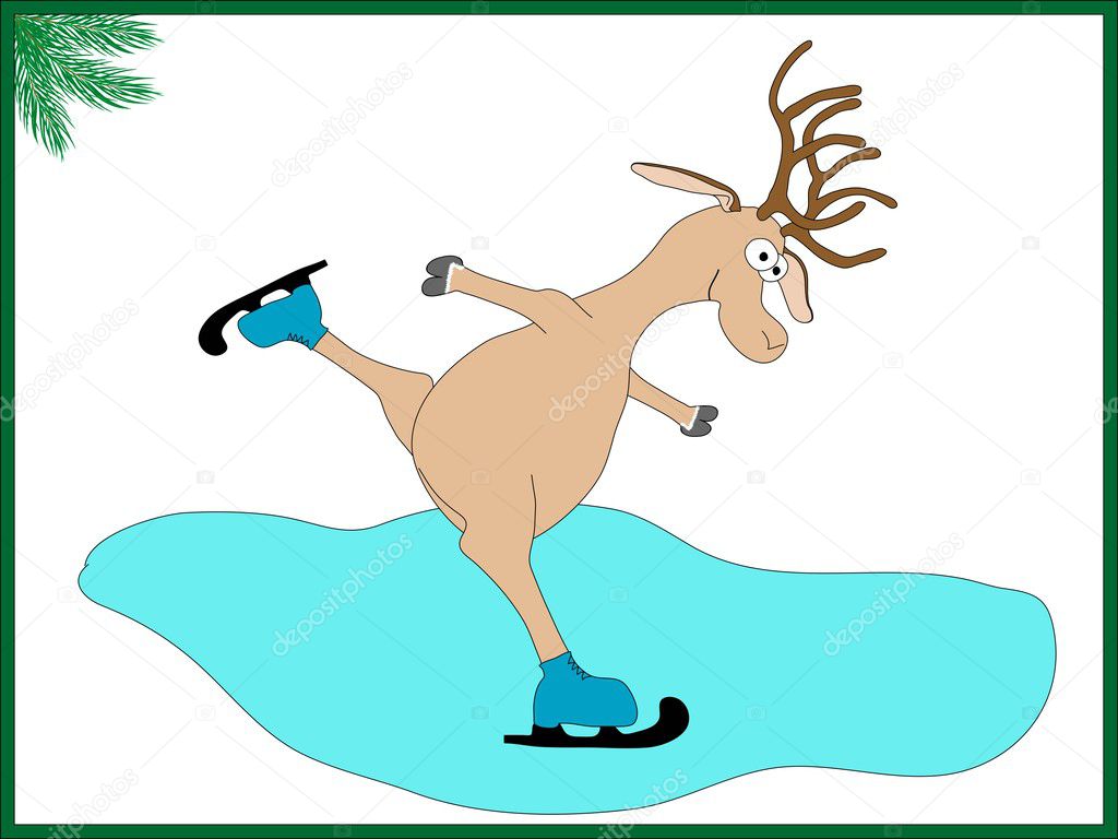 Deer skating