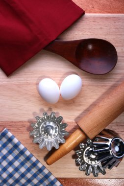 Rolling pin and eggs clipart