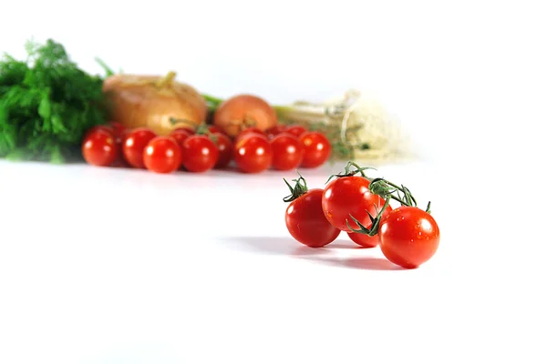 Tomatoes, parsley — Stock Photo, Image