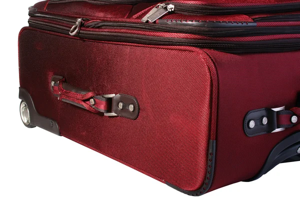 Красный чемодан — стоковое фото